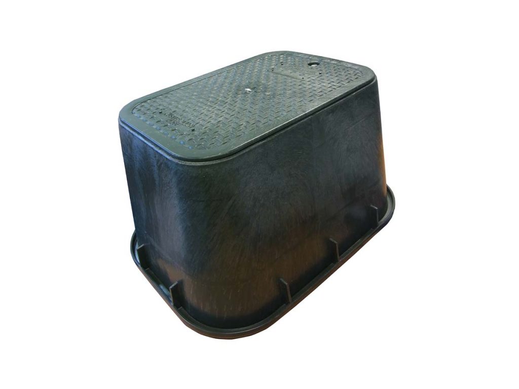 HR Products DOMESTIC SQUARE VALVE BOX 150x150x155mm Small Black/Green*AUS Brand 
